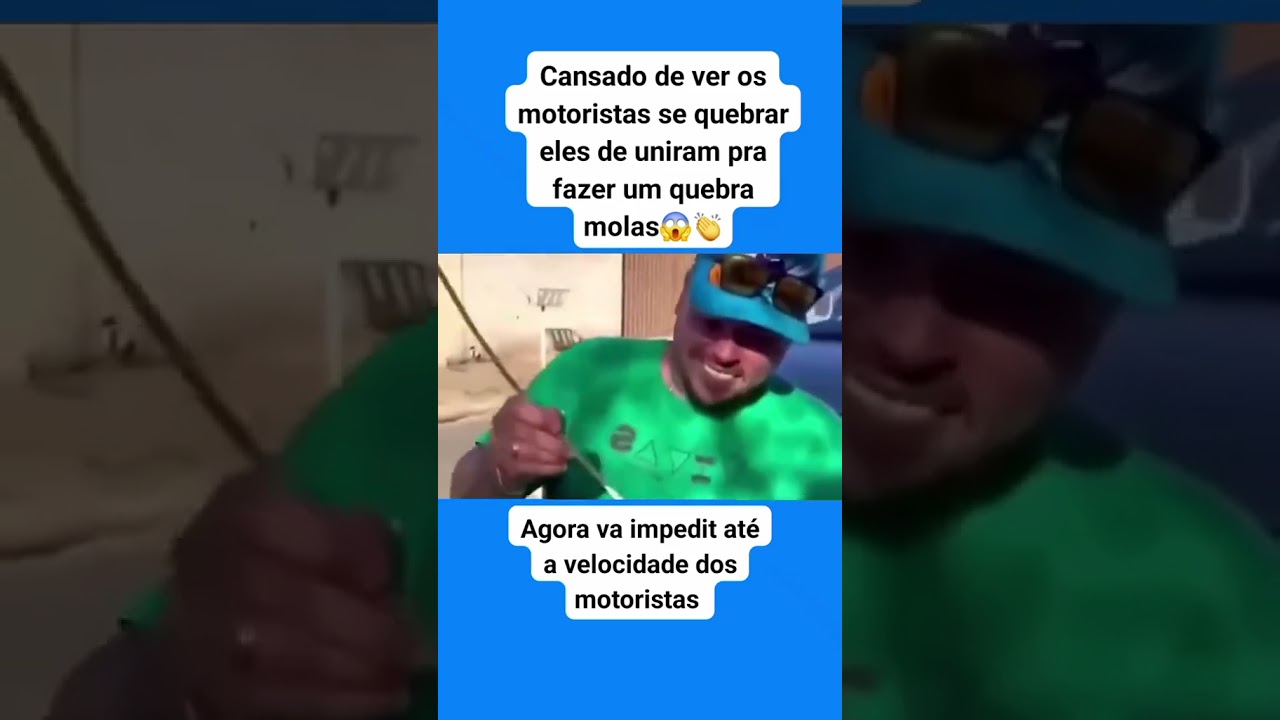 Cansado de ver os motoristas se quebrarem e passarem em alta velocidade, cidadão resolveu