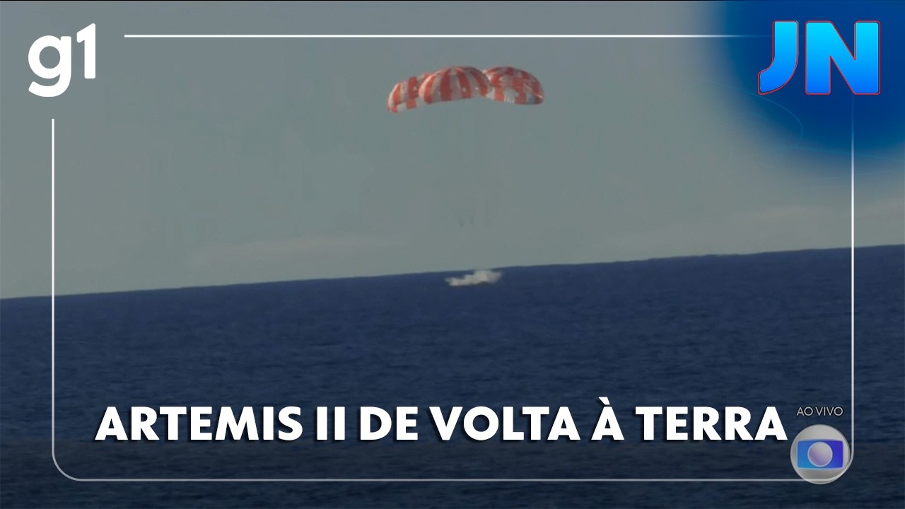 JN: Missão Artemis pousa no Oceano Pacífico