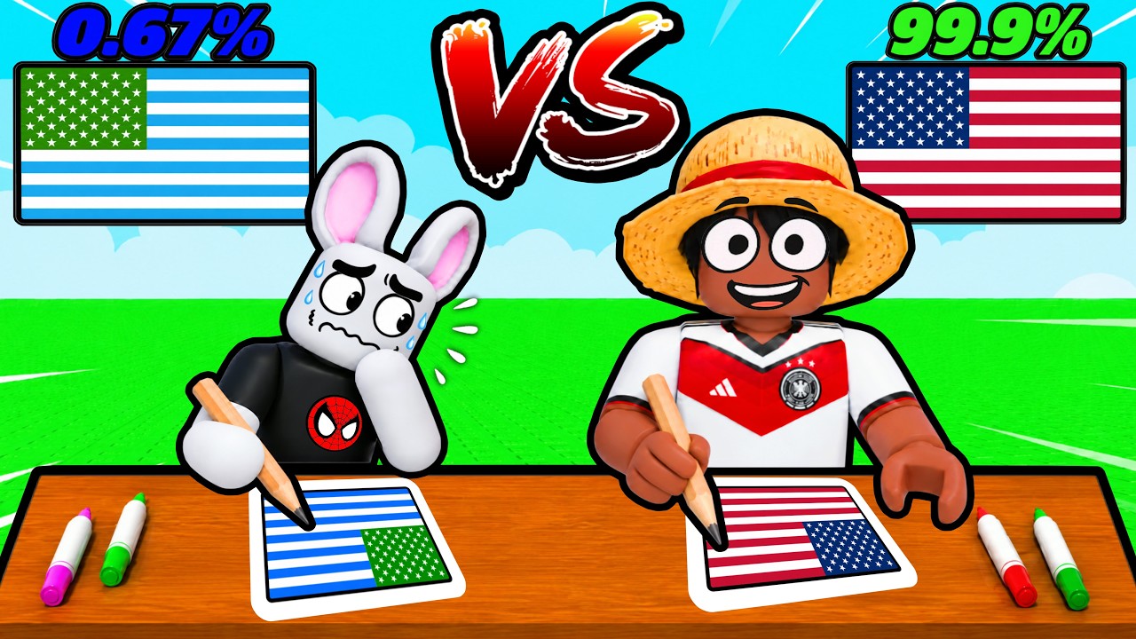 DESAFIO DE ADIVINHAR A COR DA BANDEIRA DO PAÍS NO ROBLOX com O LARRYZINHO!