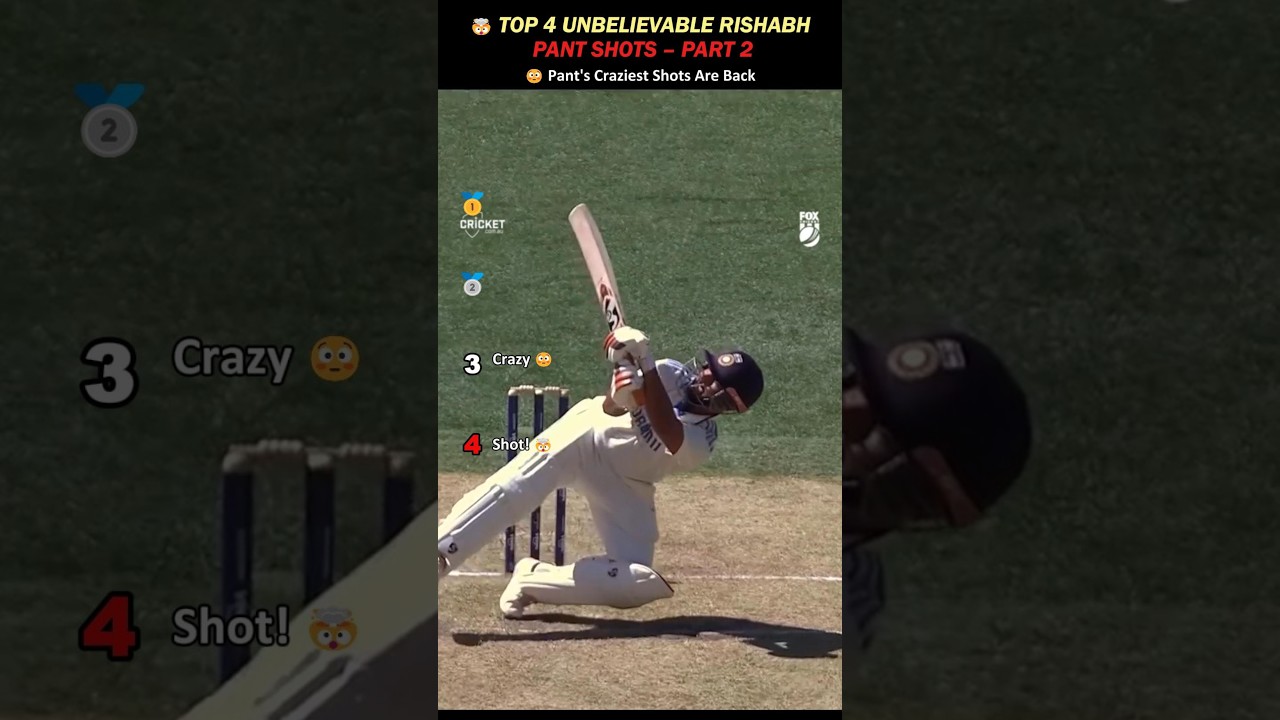 Top 4 Unbelievable Rishabh Pant Shots – Part 2! 🤯 #cricketshorts