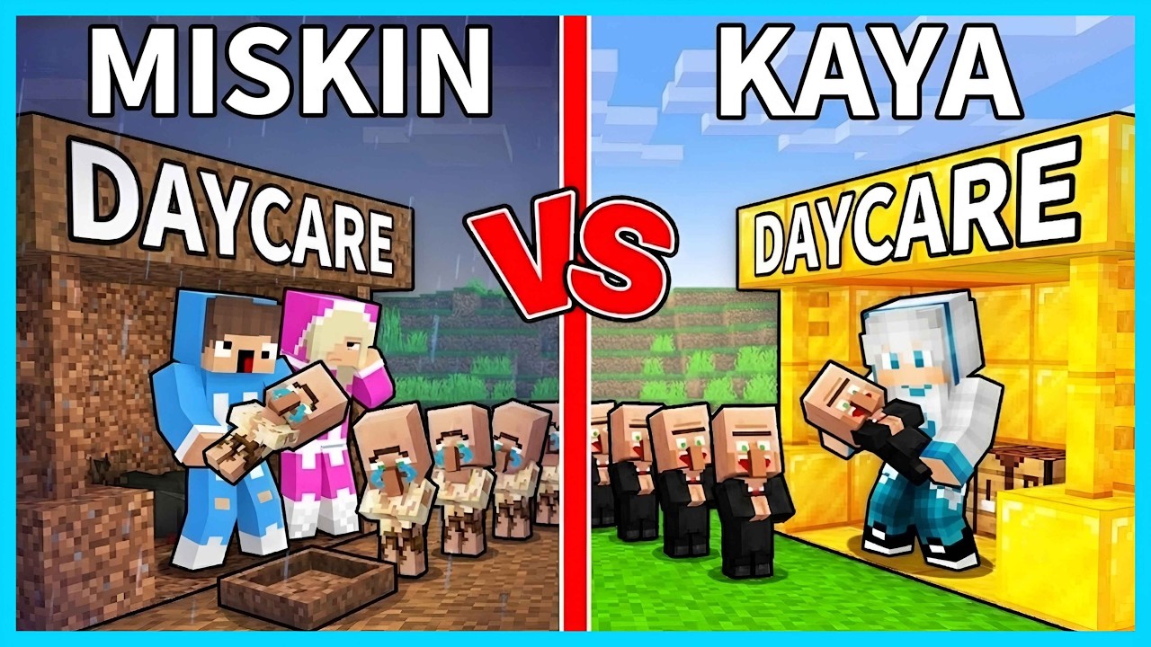 MIPAN & ZUZUZU BUKA TEMPAT PENITIPAN ANAK MISKIN VS KAYA DI MINECRAFT SURVIVAL!