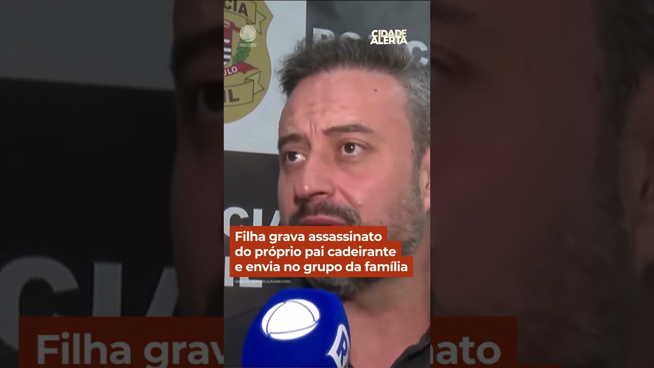 Filha grava assassinato do próprio pai cadeirante e envia no grupo da família #CidadeAlerta #shorts
