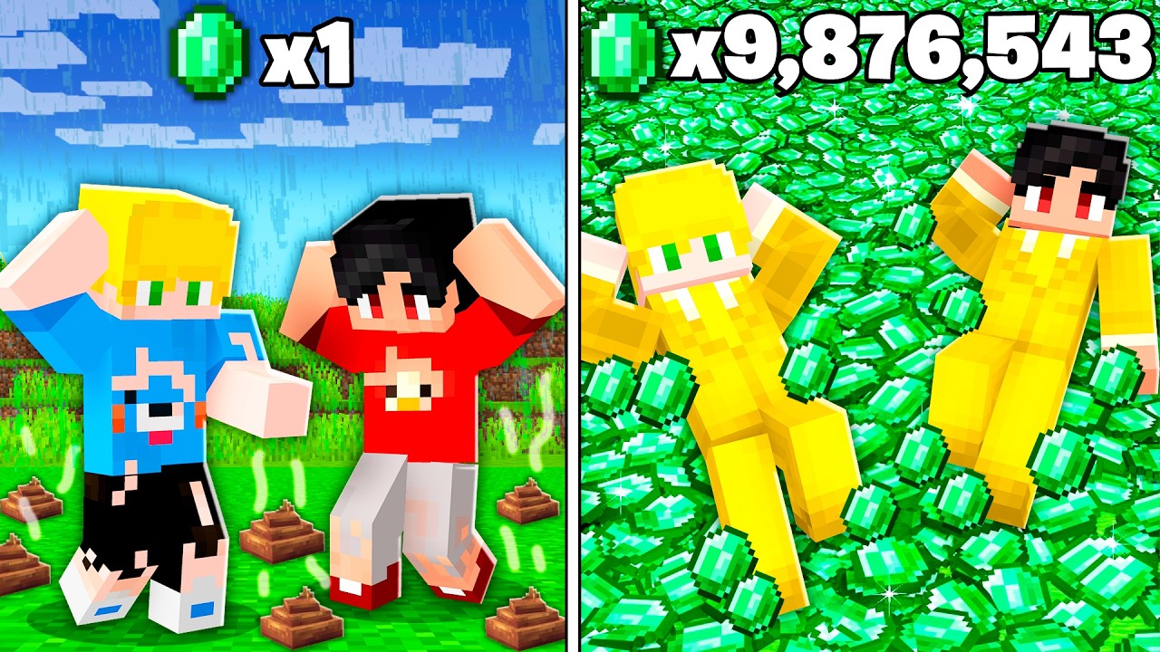 VIDA de POBRE vs. VIDA de RICO no Minecraft!