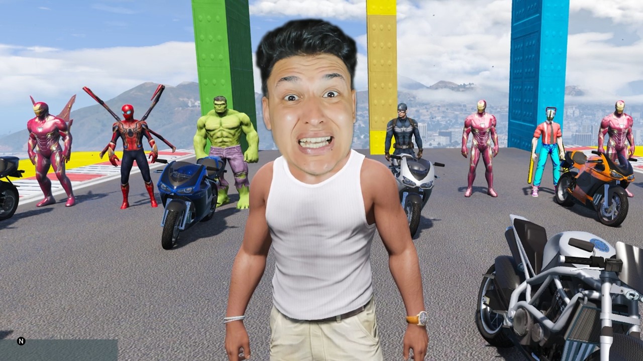😱 سبايدر مان ضد آيرون مان ضد هالك!! اصعب سباق باركور بالطيارات والسيارات 🚗 | GTA 5