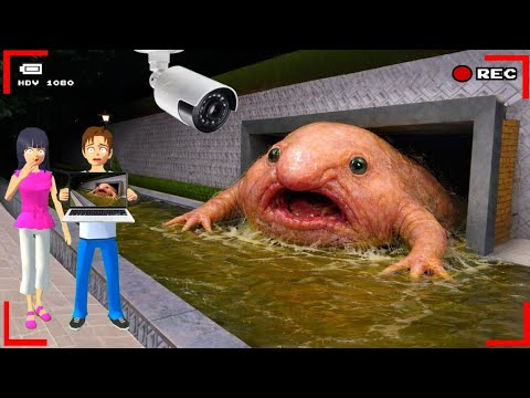 Yuta Mio Panik CCTV Merekam MONSTER IKAN TERJELEK Keluar dari Terowongan 😱| Sakura School Simulator