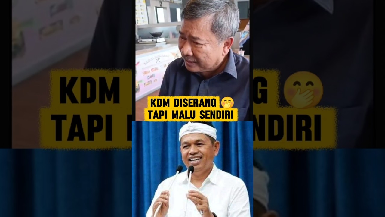 KDM diserang tapi malu sendiri kan.