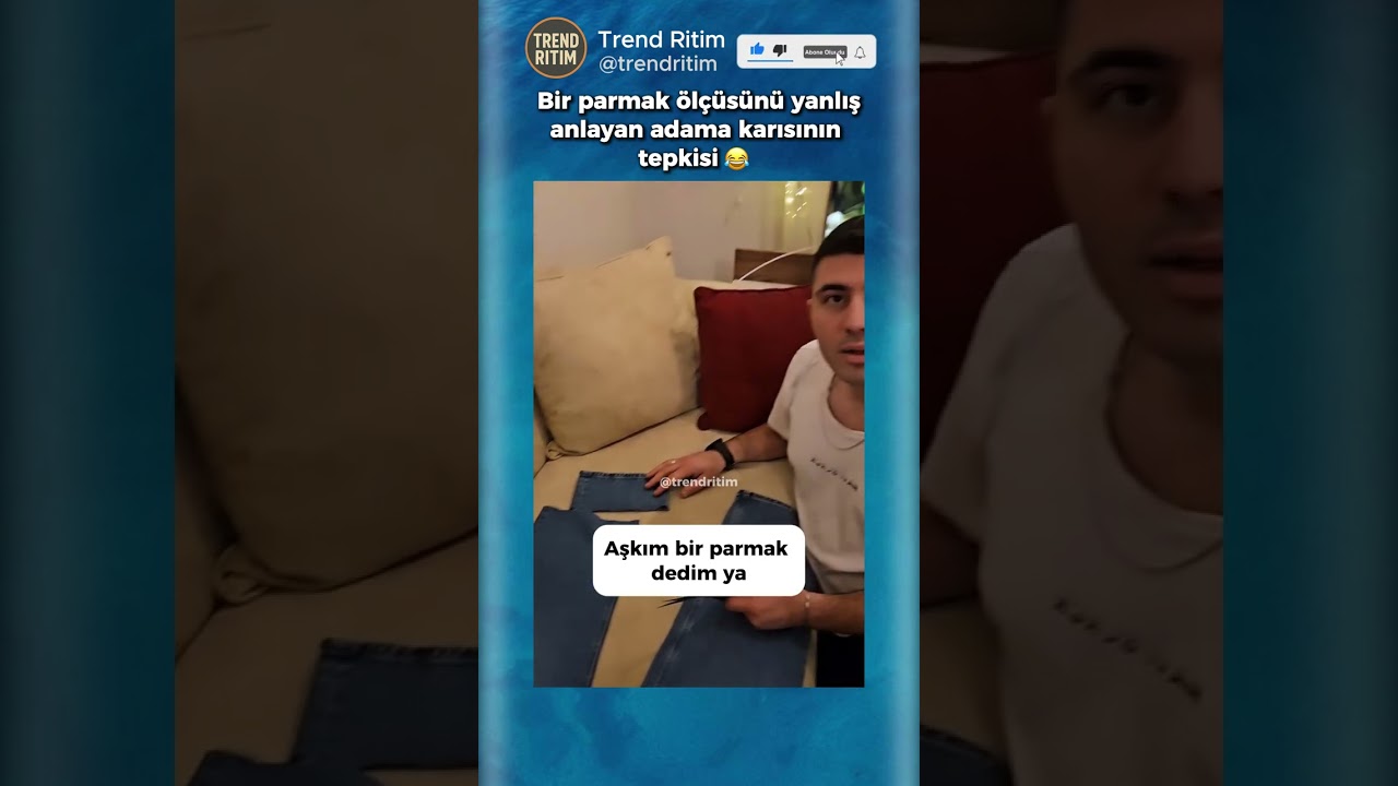 Parmak Ölçüsünü Yanlış Anlayıp Pantolonu Kesen Adama Eşinin Tepkisi 🤣😂