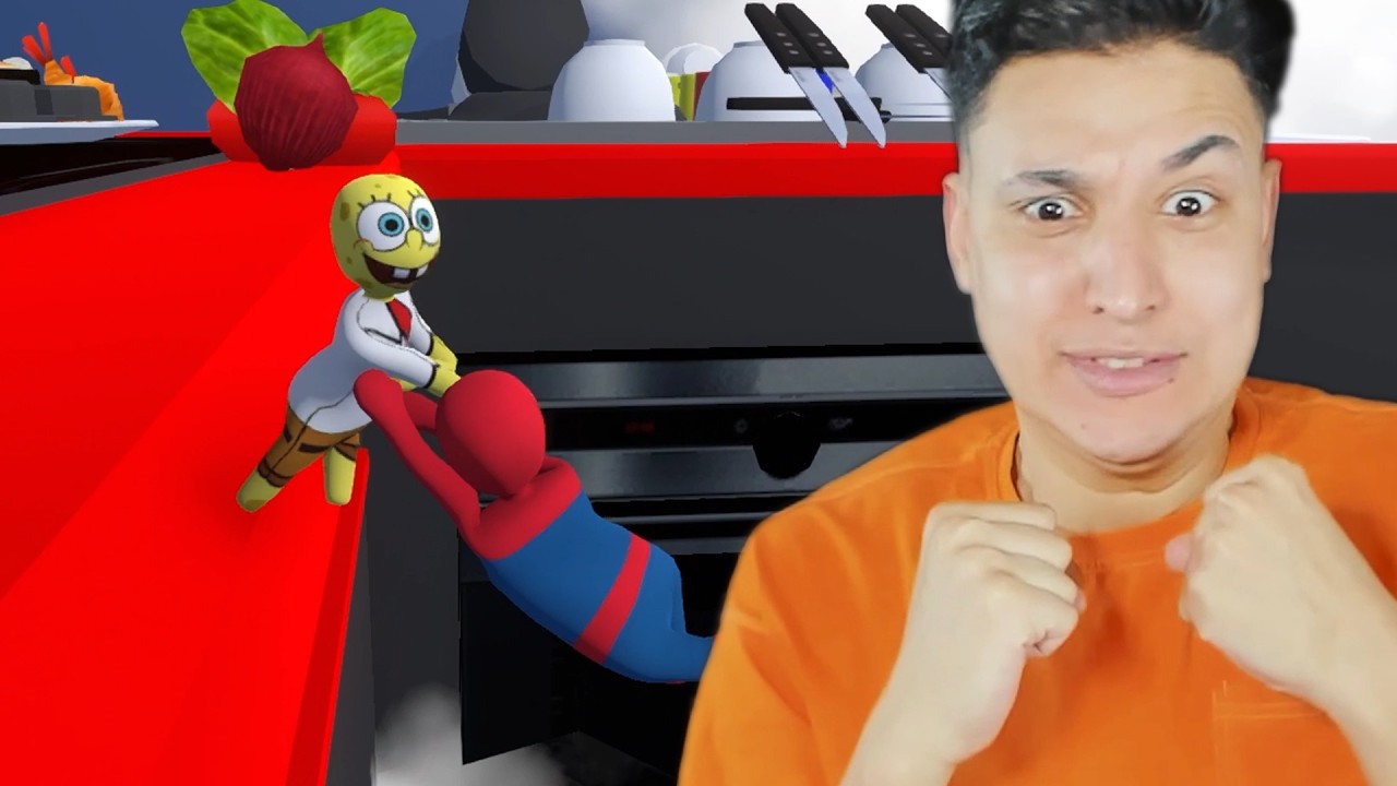 دخلت المطبخ مع عبدة اخويا ولازم نوصل للثلاجة 😱 هيومن فول فلات - Human Fall Flat