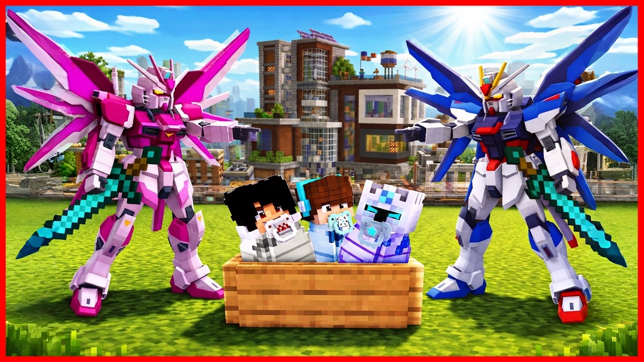 1000 YOUTUBER DI ADOPSI ROBOT MASA DEPAN TRANSFORMER AI DI MINECRAFT ! SEMUA JADI KOTA MODERN !