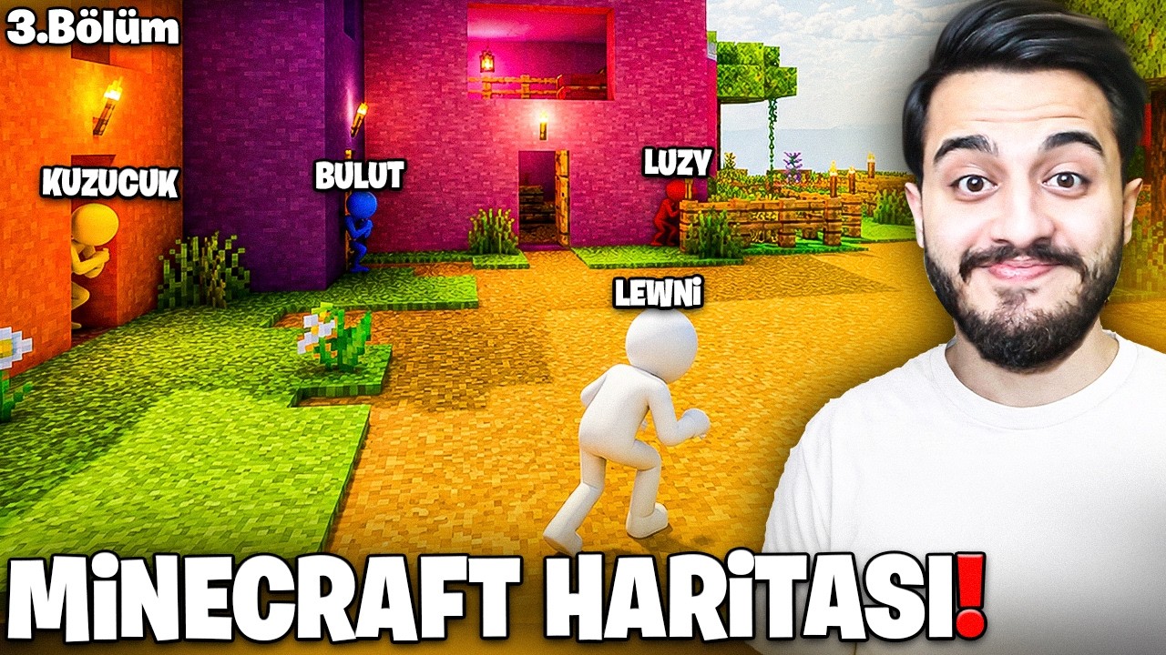 MİNECRAFT HARİTASINDA SAKLAMBAÇ! EFSANE BOYAMALAR YAPTIK! EKİPLE SAKLAMBAÇ 3. BÖLÜM!