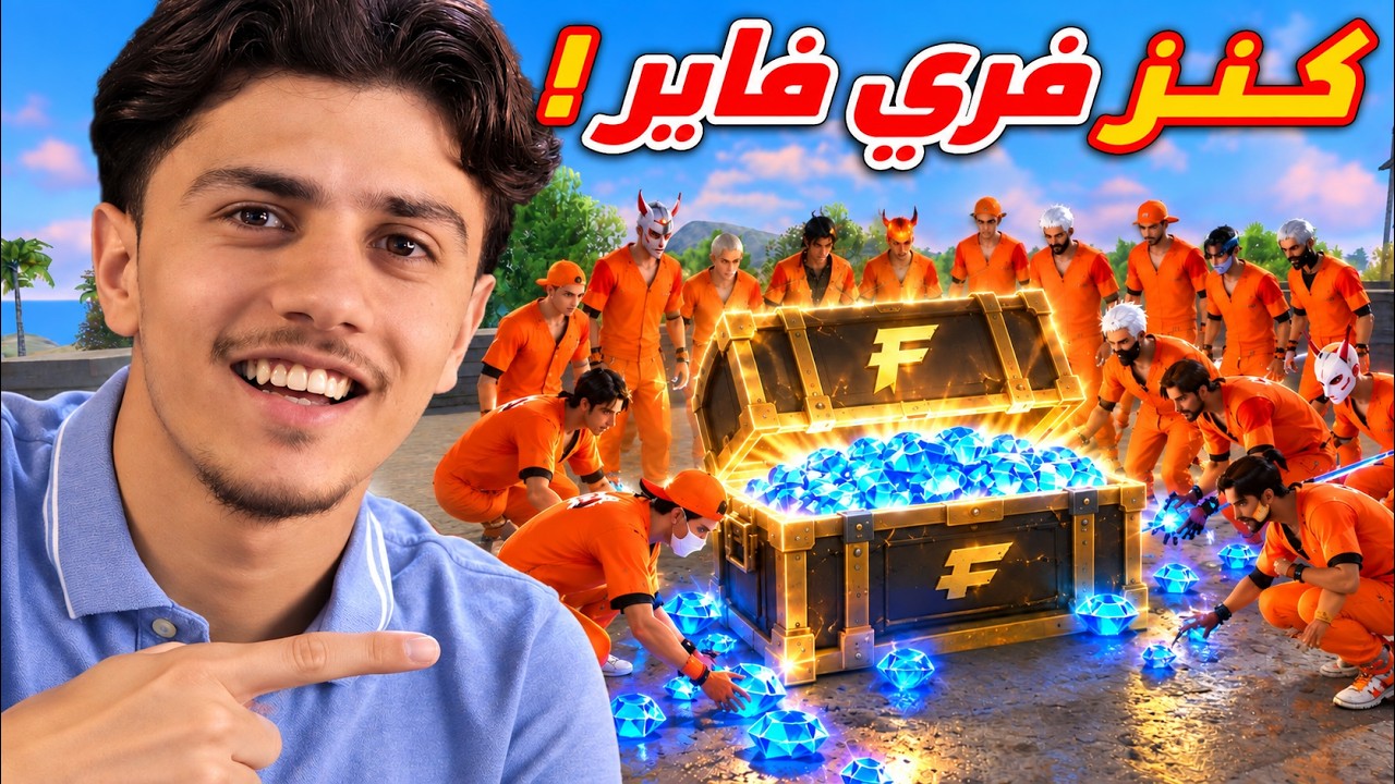 البحث عن كنز فري فاير مع المتابعين!!