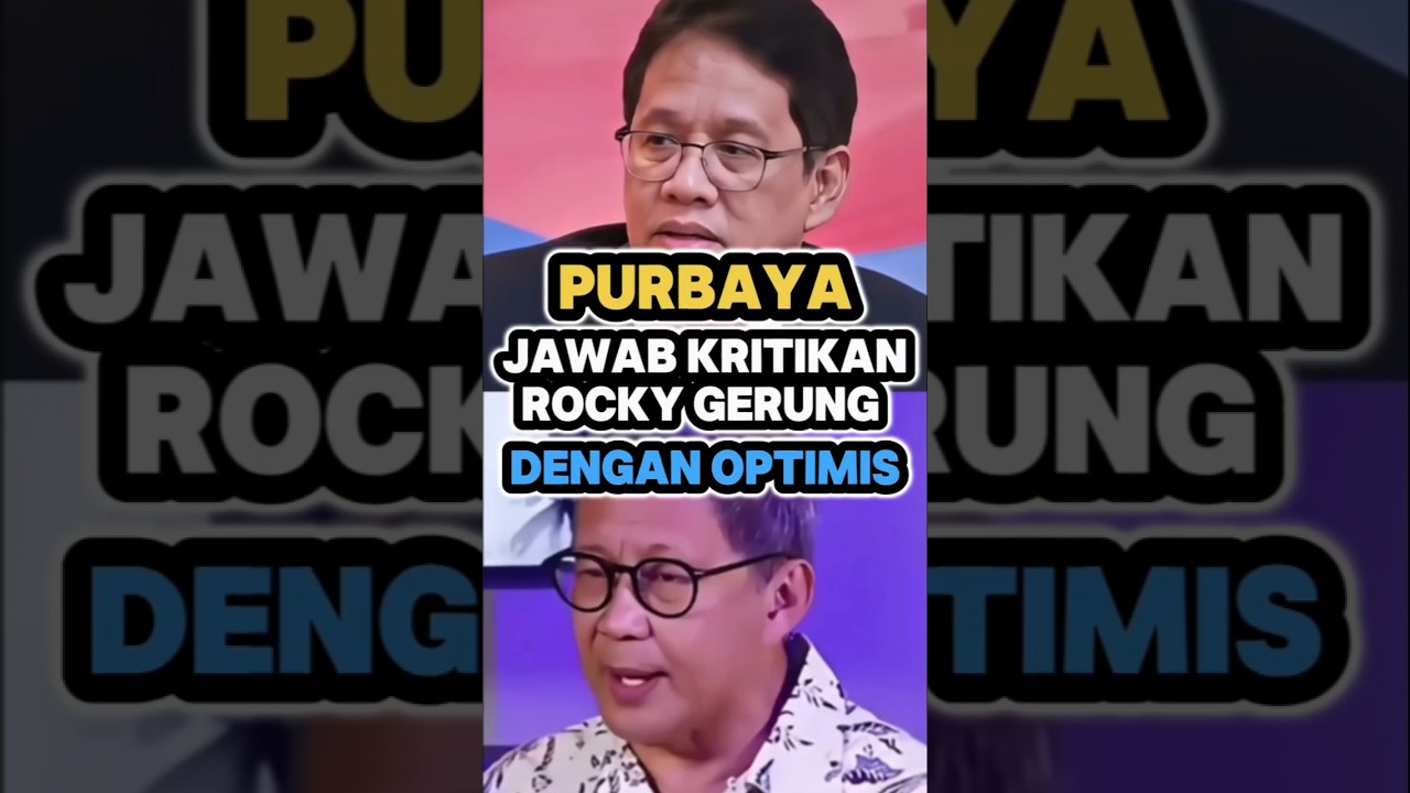 LUAR BIASA..PURBAYA JAWAB KRITIKAN ROCKY GERUNG DENGAN ELEGAN & PENUH OPTIMIS #purbaya #rockygerung