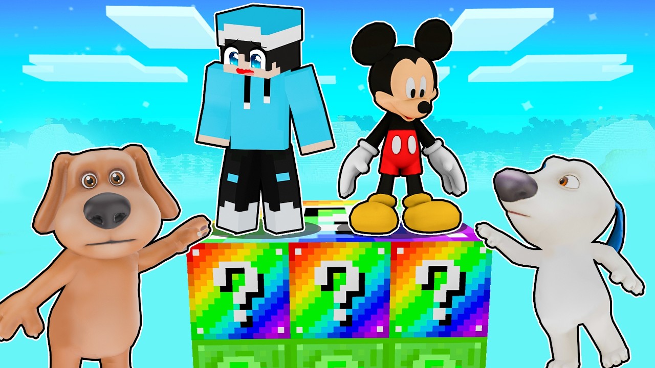 ماين كرافت لكن انحبسنا ببرج بلوكات الحظ !!؟ 🎲🤯