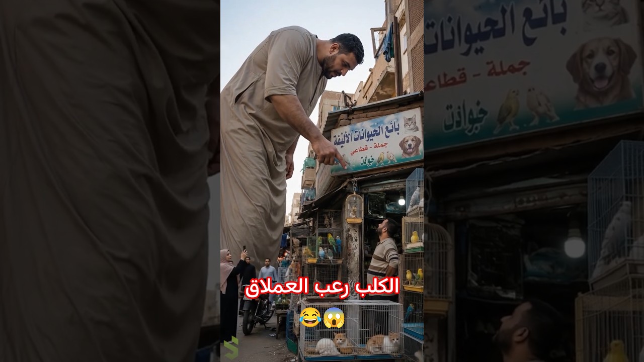 عملاق 15 متر خاف من أصغر كلب في مصر! 😂🐶