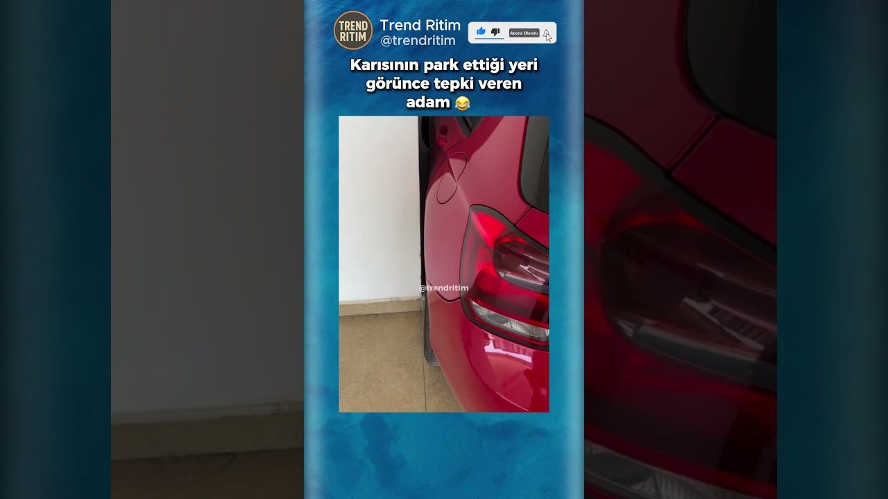 Eşinin Arabayı Park Ettiği Yeri Görünce Tepki Veren Adam 🤣😆