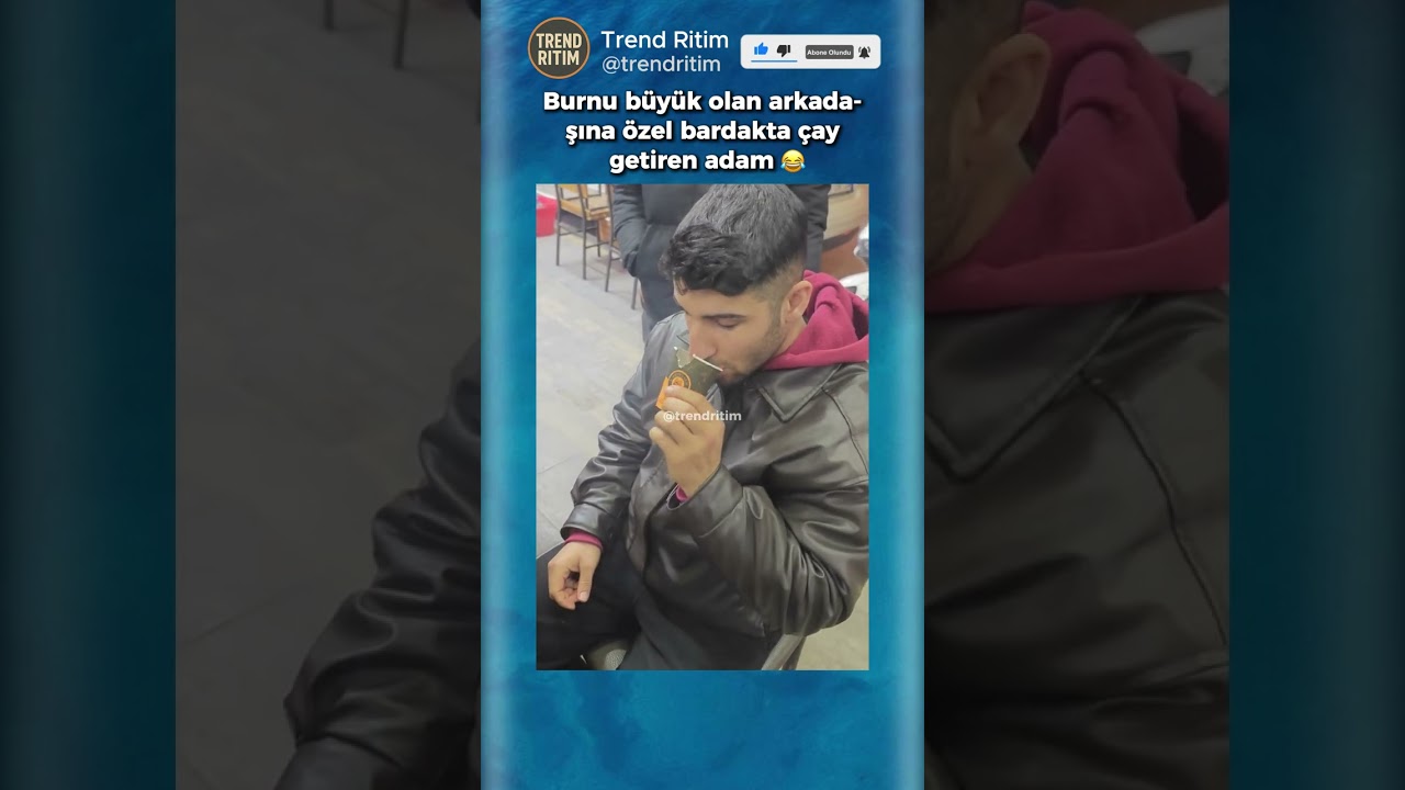 Arkadaşına Özel Bardakta Çay İkram Eden Adam 😁😂