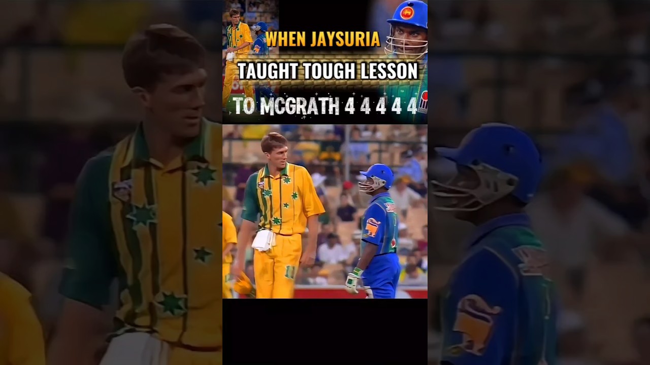 When Jaysuria taught a tough lesson to McGrath #youtubeshorts #ytshorts #cricket#crickethighlights