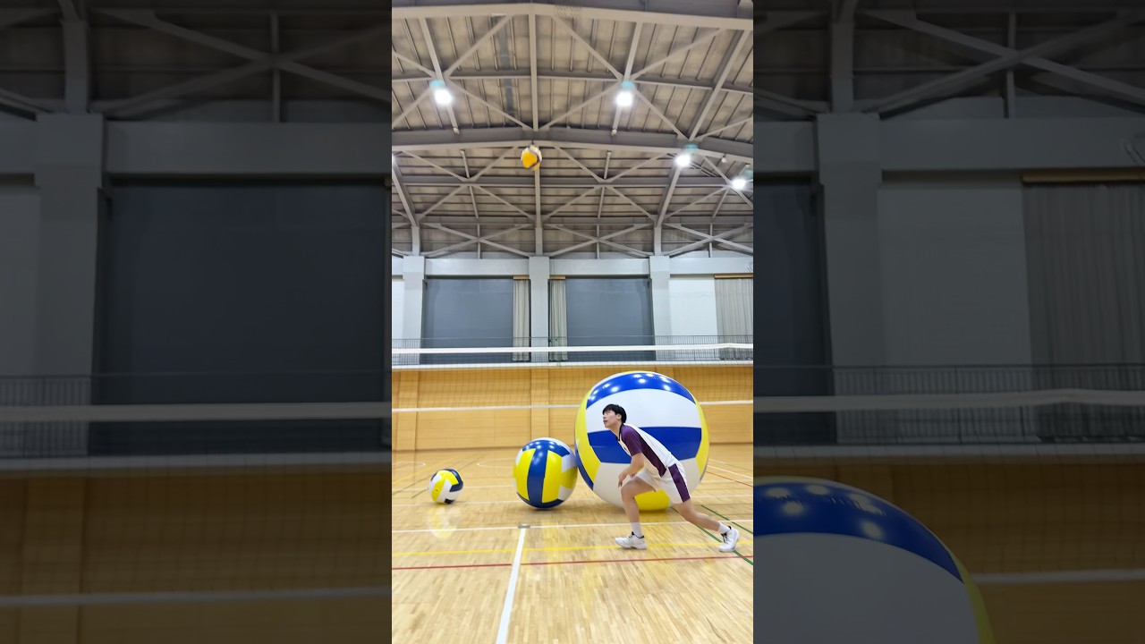 How many times can you go under a bouncing ball? 🏐🔥 #volleyball
