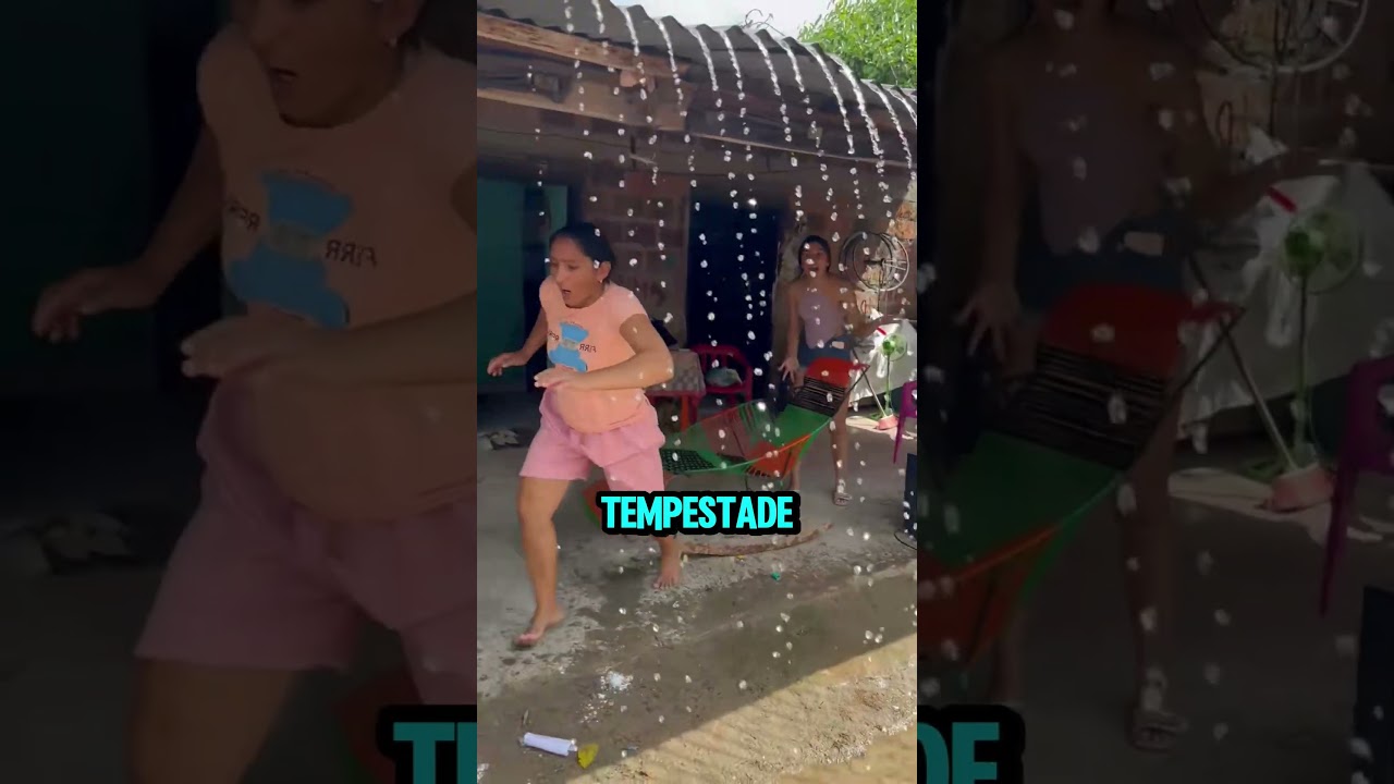 Eles Fingiram Chuva… E a Mãe Quase Pegou Eles 😂🌧️