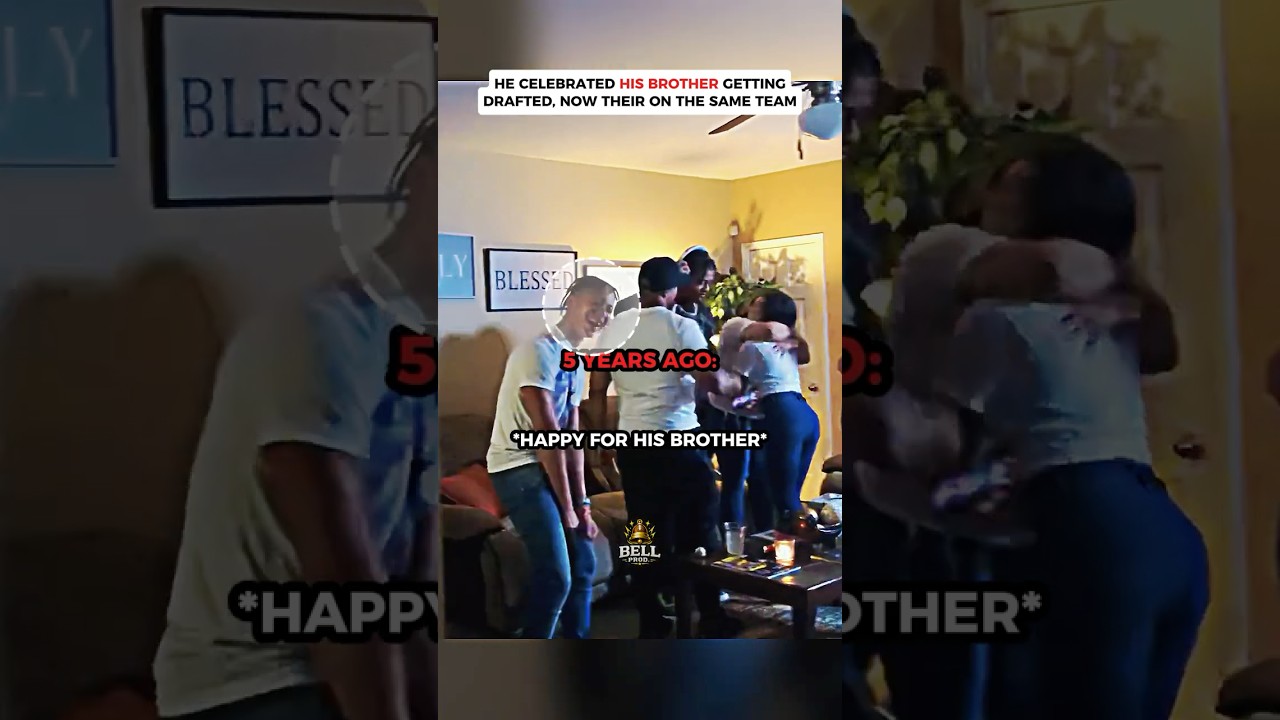 He Watched His Brother Get Drafted... Now They're Teammates🥹 #nfl #shorts