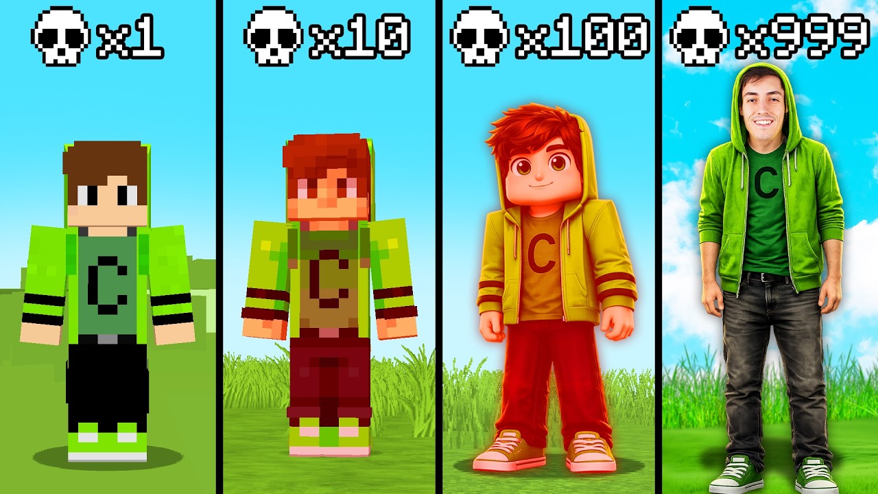 A CADA MORTE O Minecraft fica MAIS REALISTA!