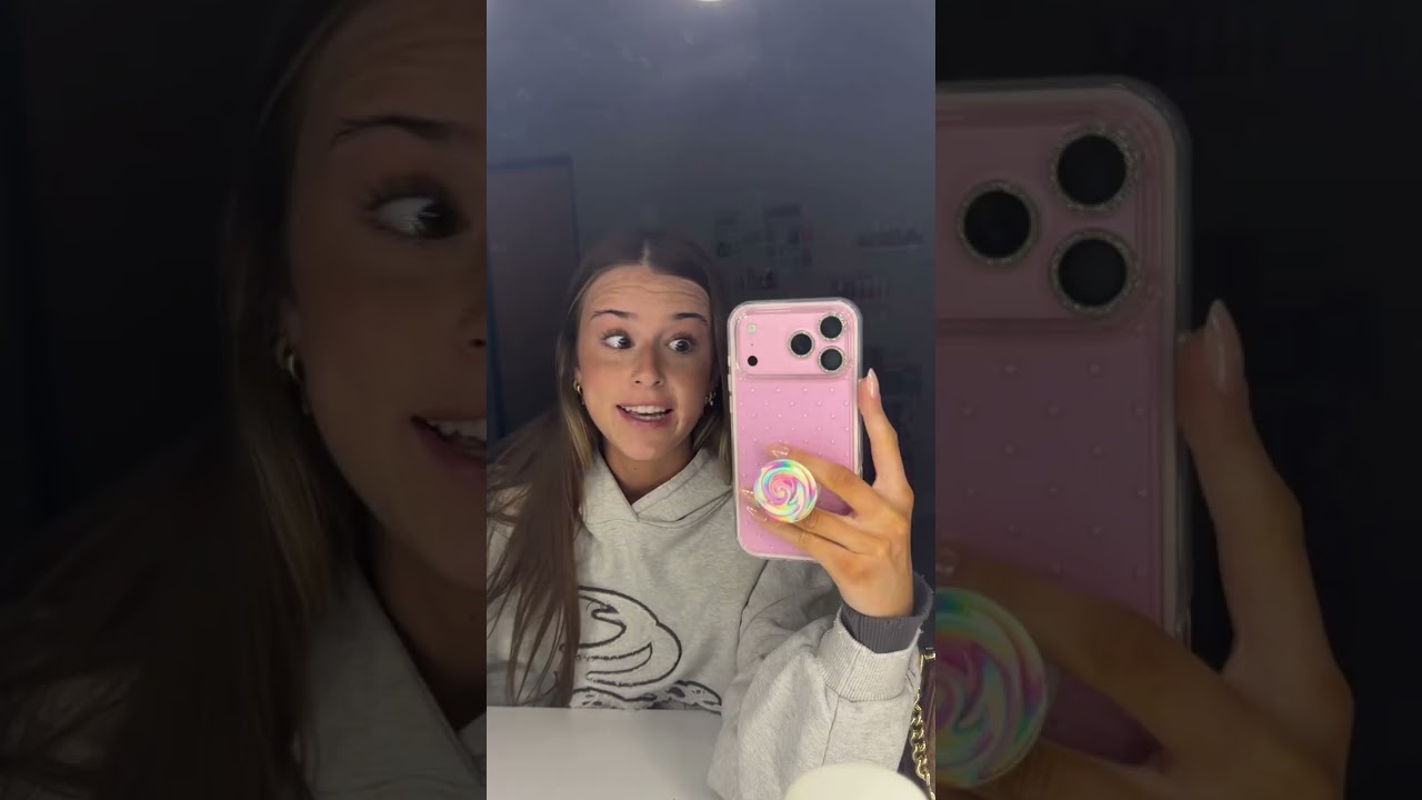 is every phone just a sticker now??? 😟 #iphone17promax #pinkiphone #grwmstorytime #grwm #viral