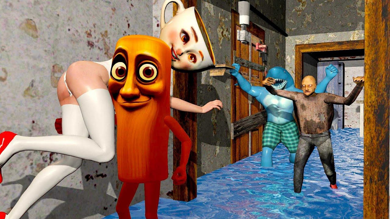 Tung Tung sahur vs Grandpa on FLOOD in Granny House | Funny Horror Animatino