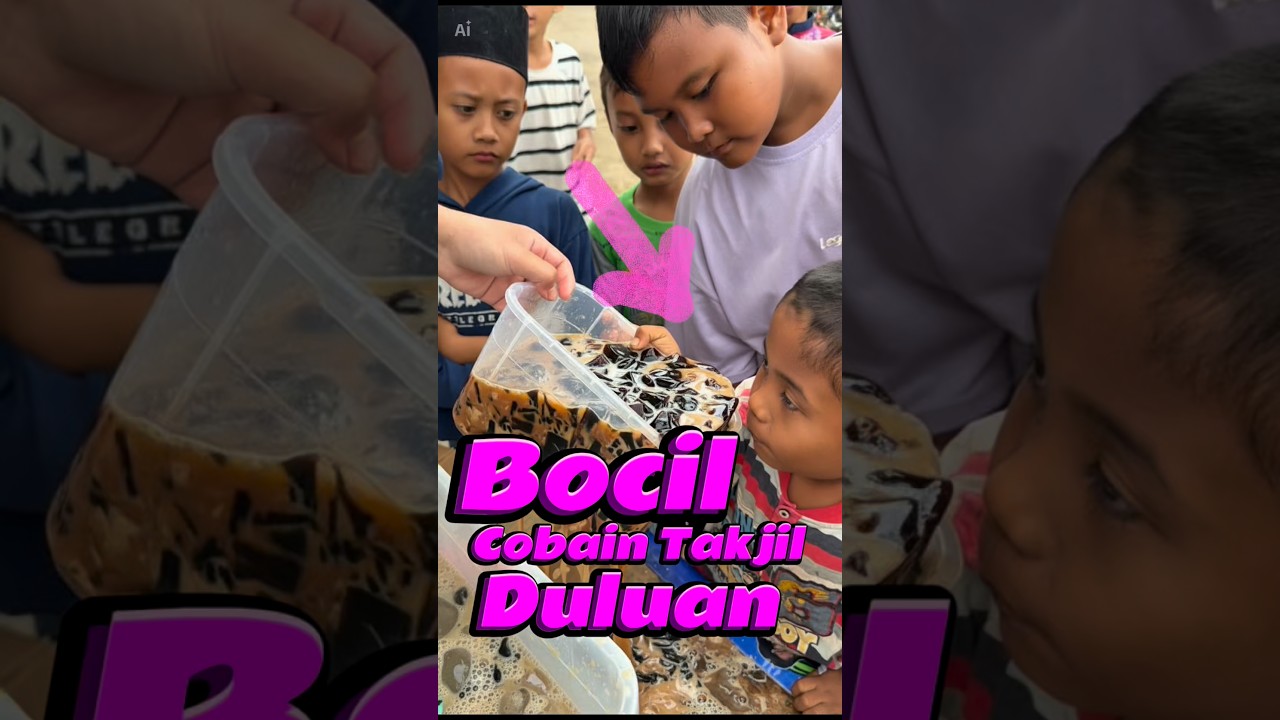 Bocil cobain takjil duluan #anakdesa #minivlog #mokel #takjilgratis