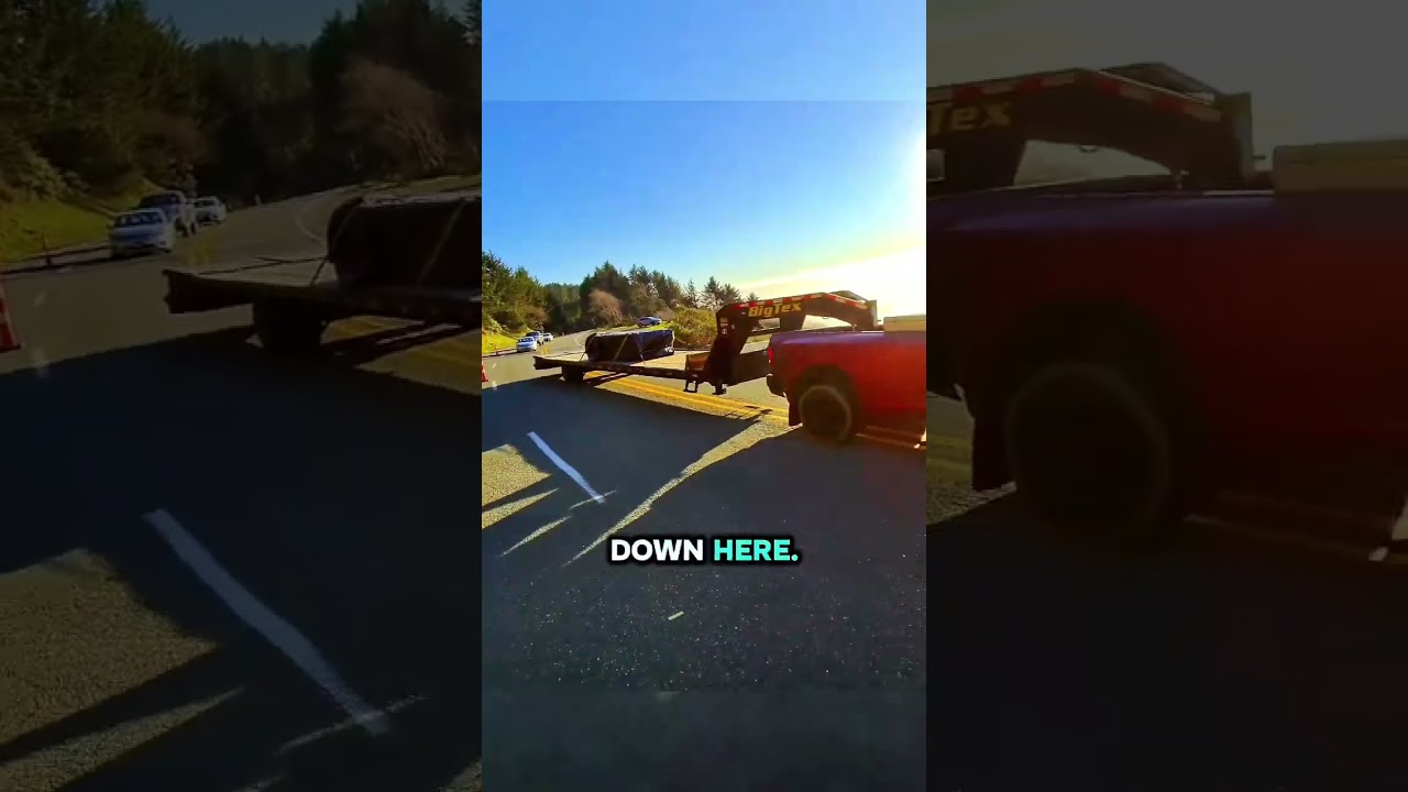 Truck blows stright through a flagger! 🎥: @baileycoretti2 #asphaltlife #flaggerlife #flagger