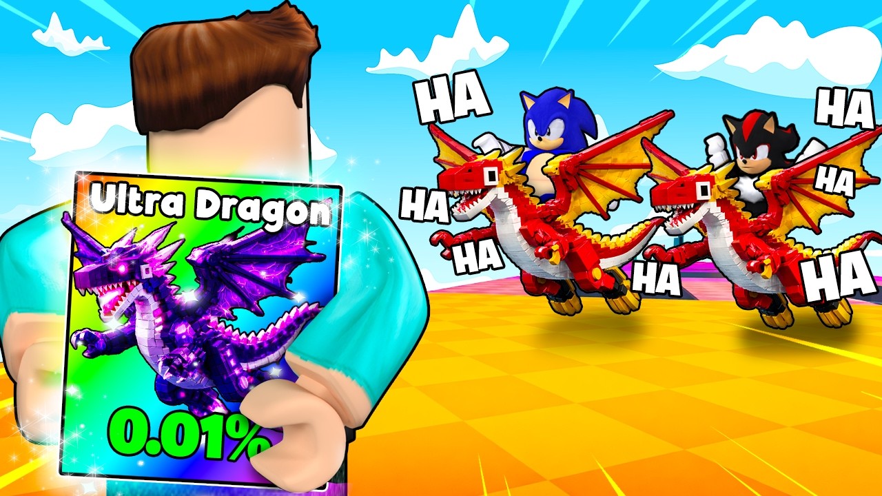 I PRETENDED TO BE A NOOB THEN USED OP DRAGON IN ROBLOX !!