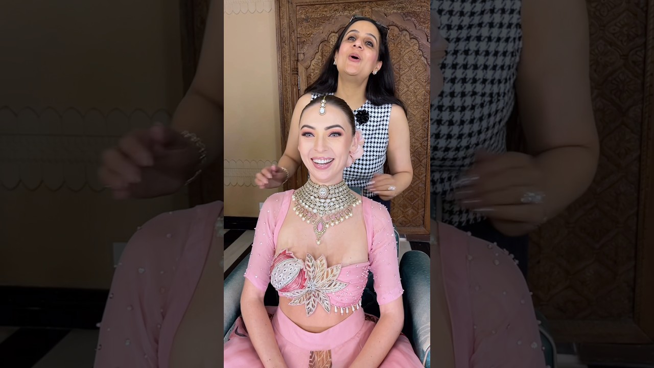 Russian Beauty in Indian Bridal Glam 🩷 Parul Garg