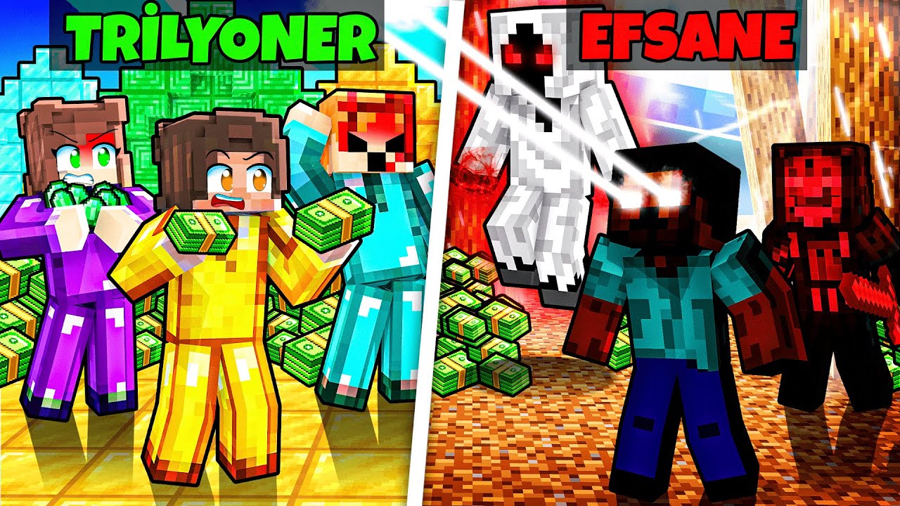 Trilyoner VS Efsane Medeniyetinde YÜKSELDİM (Minecraft)