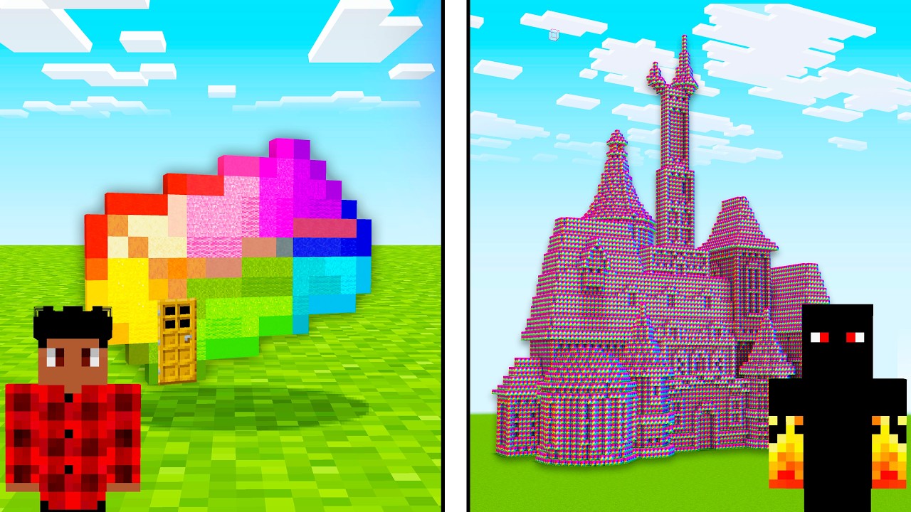 Castelo de Avaritia de NOOB vs PRO no MINECRAFT