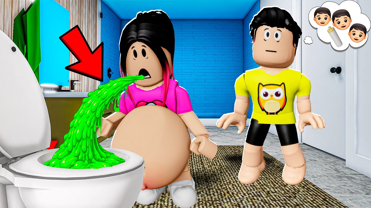 ANA TOYS GAMES ESTÁ VOMITANDO,  ELA ESTÁ GRÁVIDA DE TRIGÊMEOS.. (Brookhaven)