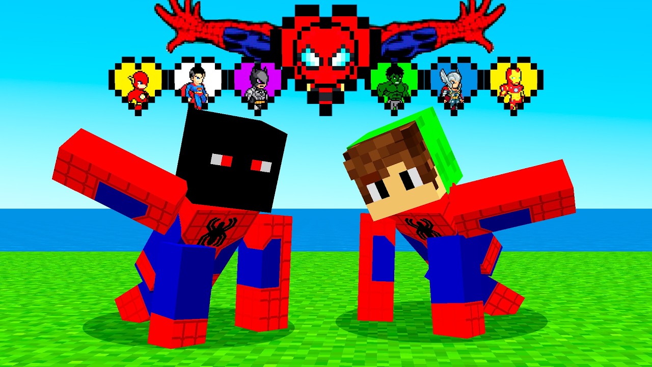 Consegui CORAÇÕES de SUPER HERÓIS no Minecraft!