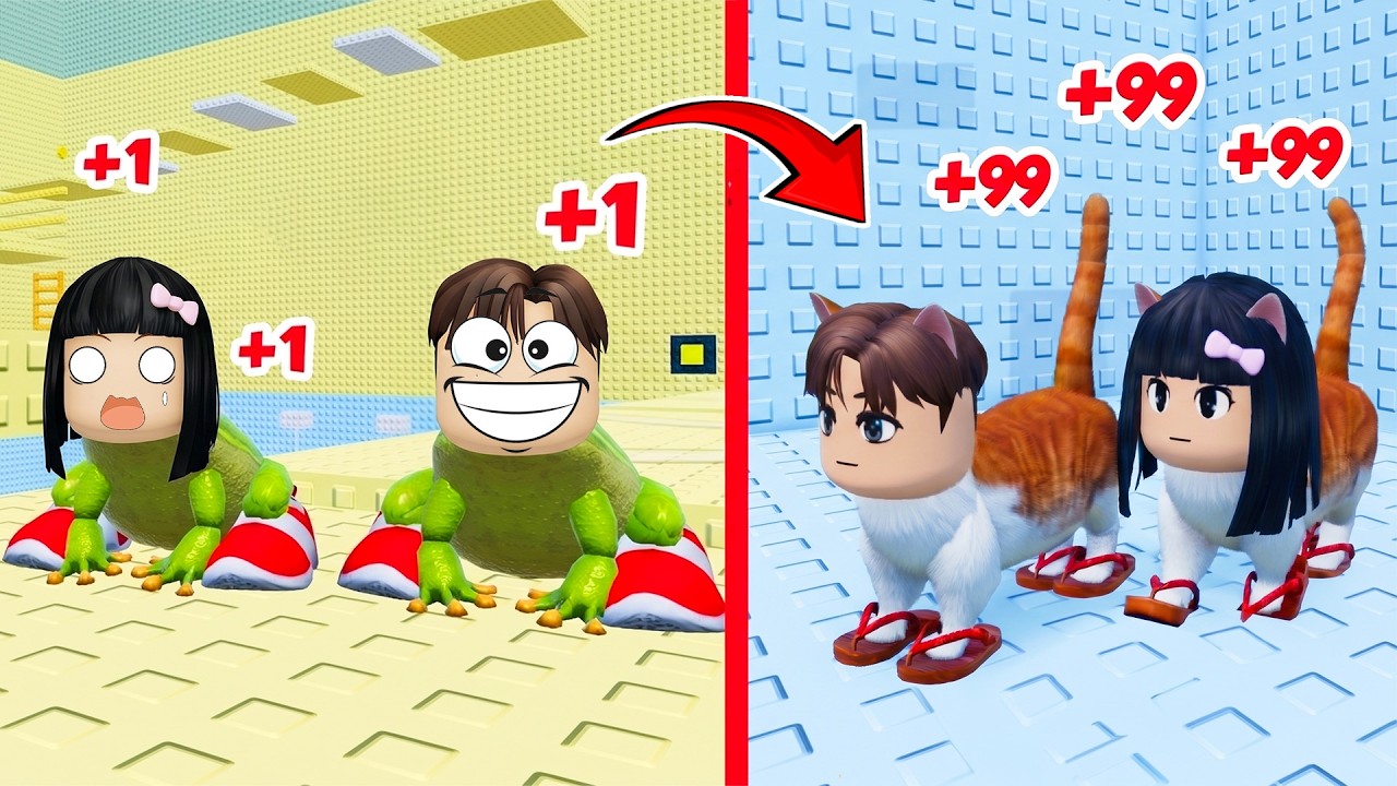 Yuta Mio Dan Baby Celine Parkour Tower Tapi Evolusi Jadi Hewan | ROBLOX