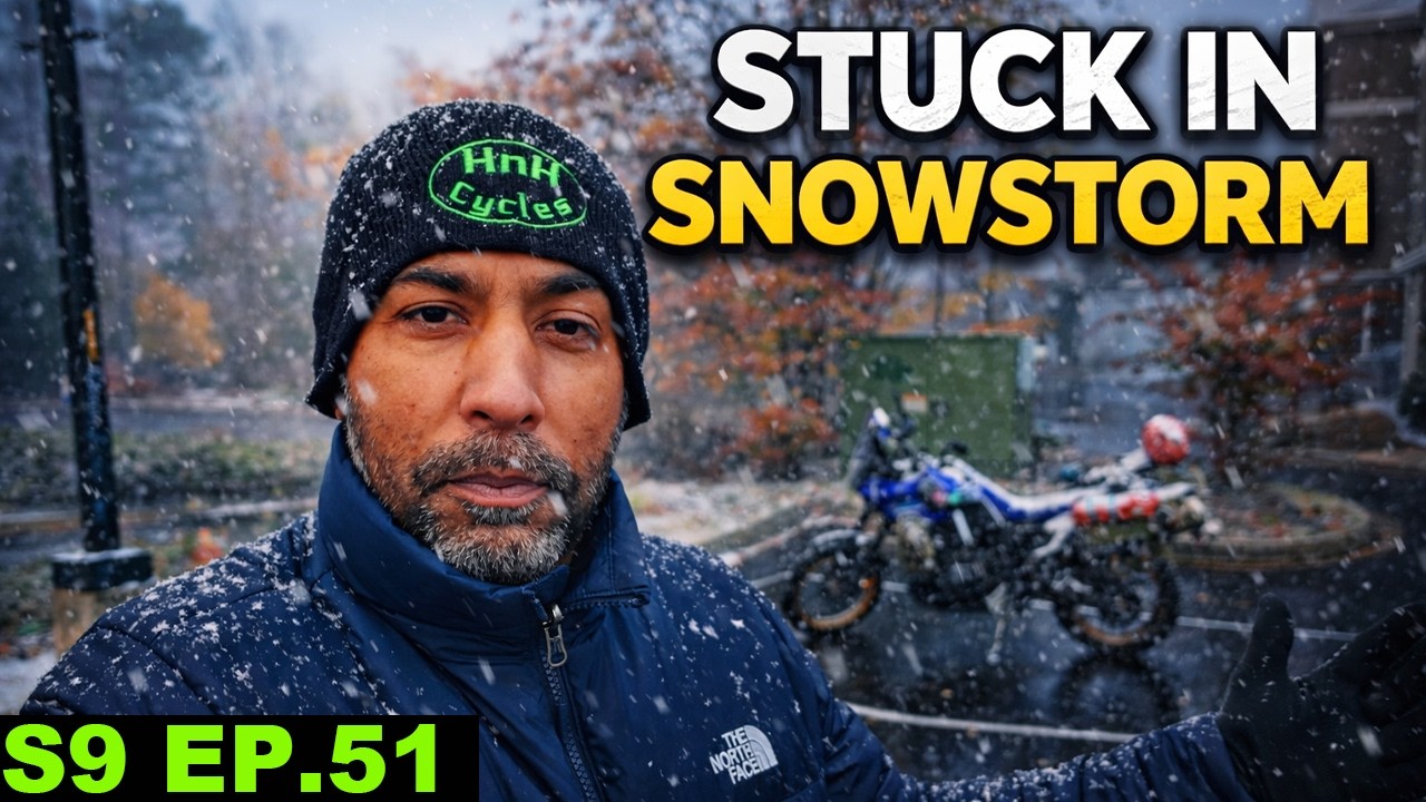 I Got Stuck in a Rare Snowstorm in North Carolina 🇺🇸 S9 EP 51 | Pakistan to Americas Motorcycle
