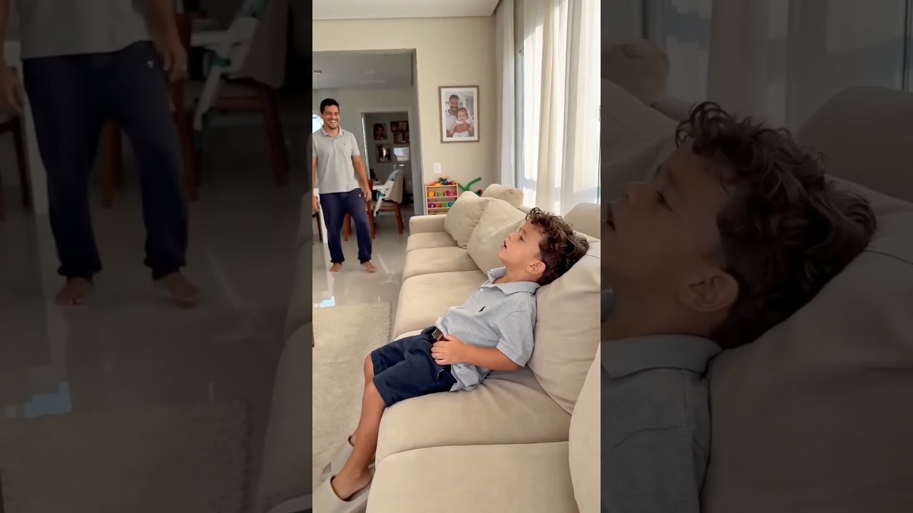 Quando o Filho Imita o Papai Chegando do Trabalho e Acerta Tudo 😂👨‍👦