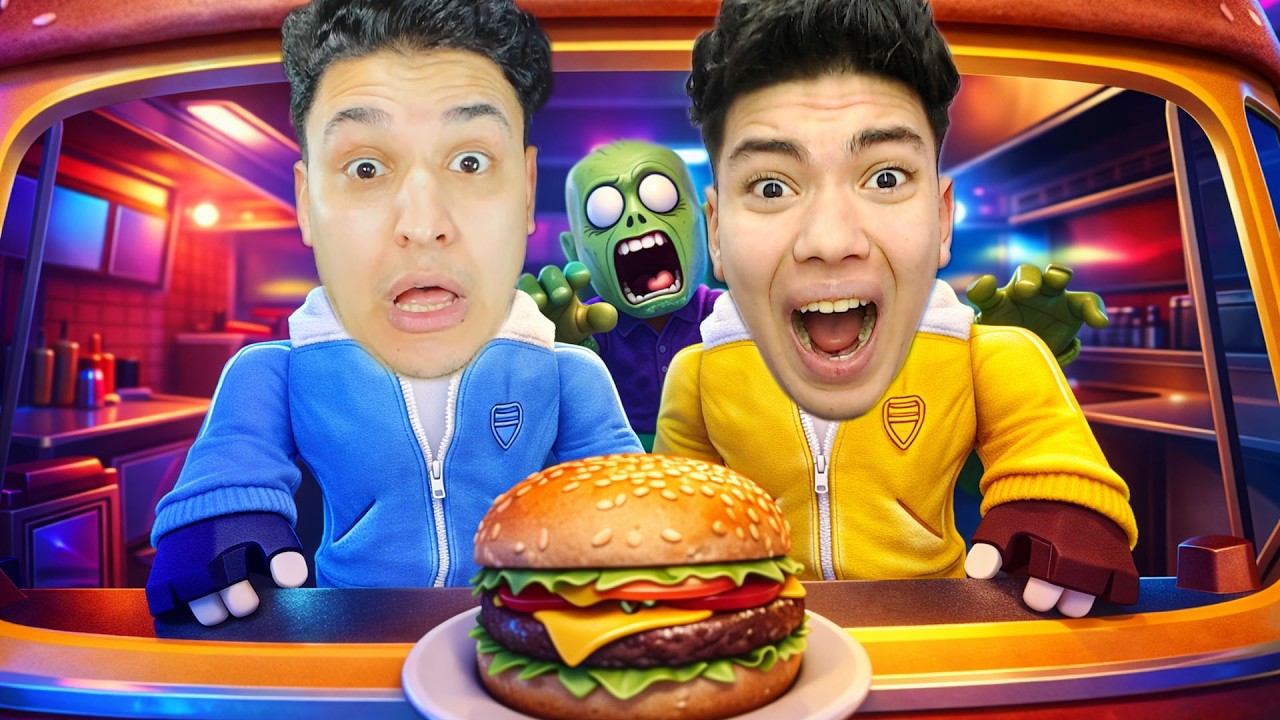 انا وعبدة اشتغلنا على سيارة برجر 😂 ولكن الزومبى عاوز ياخد البرجر