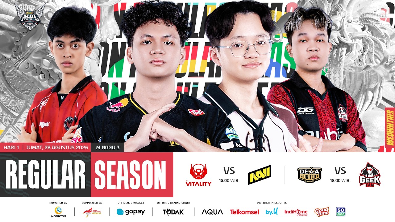🔴 LIVE | MPL ID S18 | Minggu 3 Hari 1 | Bahasa Indonesia