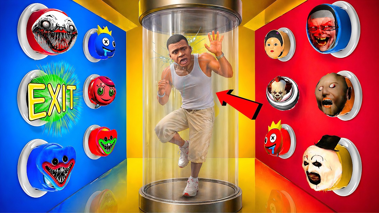 Every Button Got More Dangerous! 100 Mystery Buttons Challenge in GTA 5 (Part 2) 😱