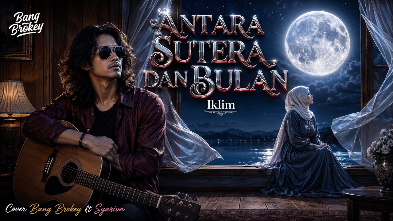 AUTO BAPER SYAHDU! ✨ Antara Sutra & Bulan - Iklim | Cover Slow Rock Melayu Bang Brokey ft Syariva