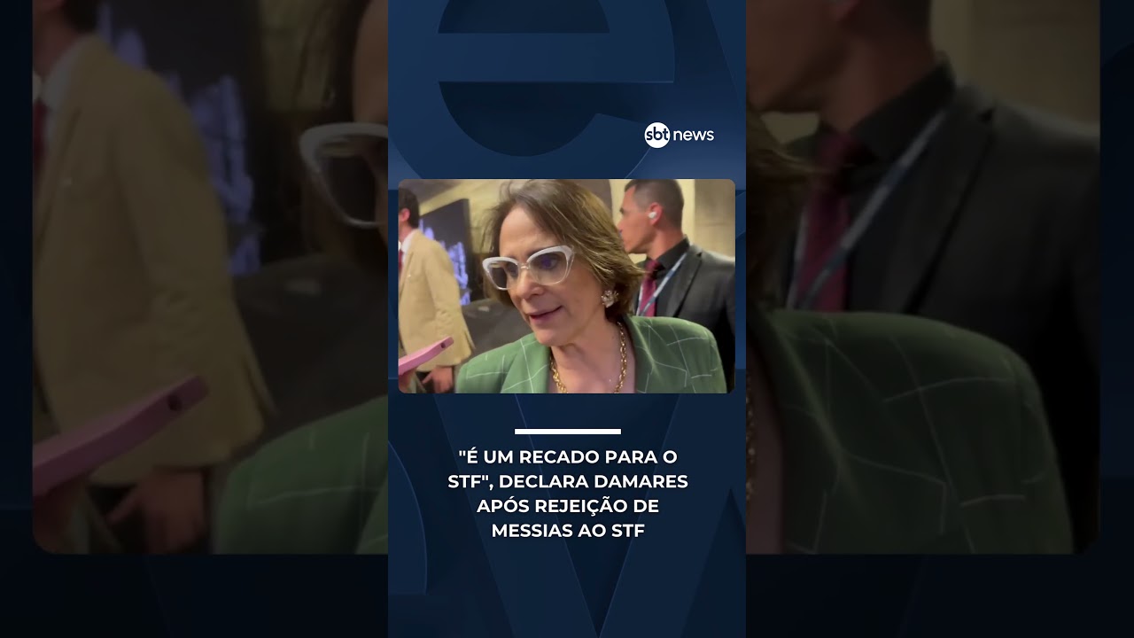 "É um recado para o STF", declara Damares Alves após rejeição de Messias ao STF | #SBTNews