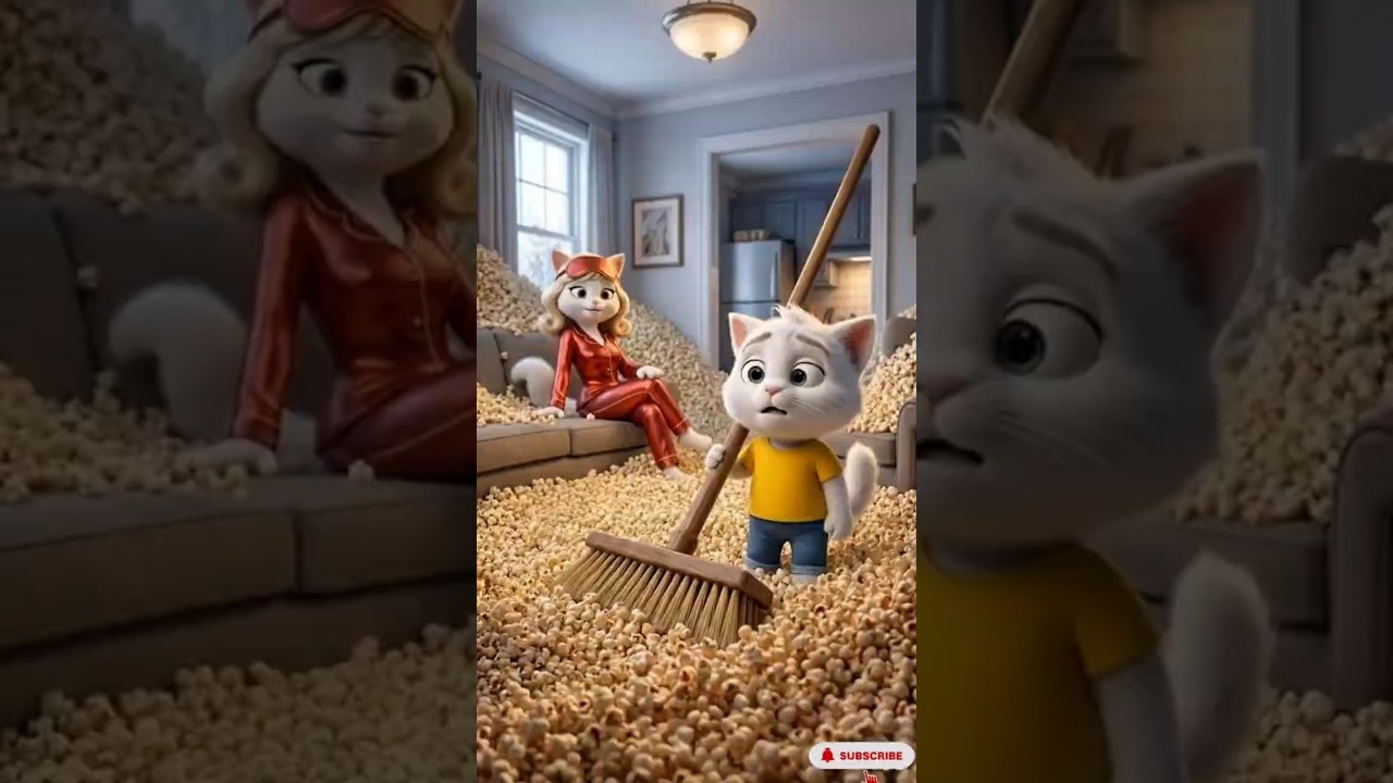 القط مياو عاوز يعمل جبل فشار 😅 #shorts  #meow  #youtubeshorts