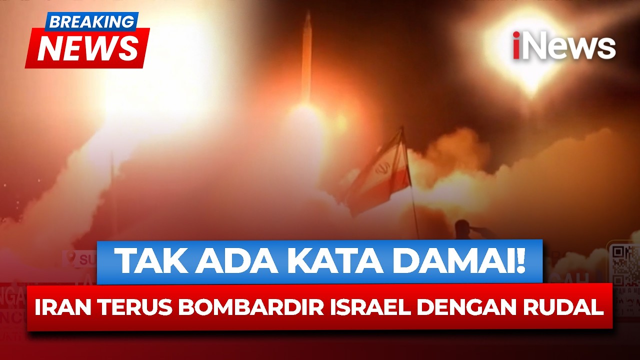 BREAKING NEWS GELOMBANG SERANGAN KE-100! Iran Tak Mau Damai, Rudal Balistik Terus Hujani Israel