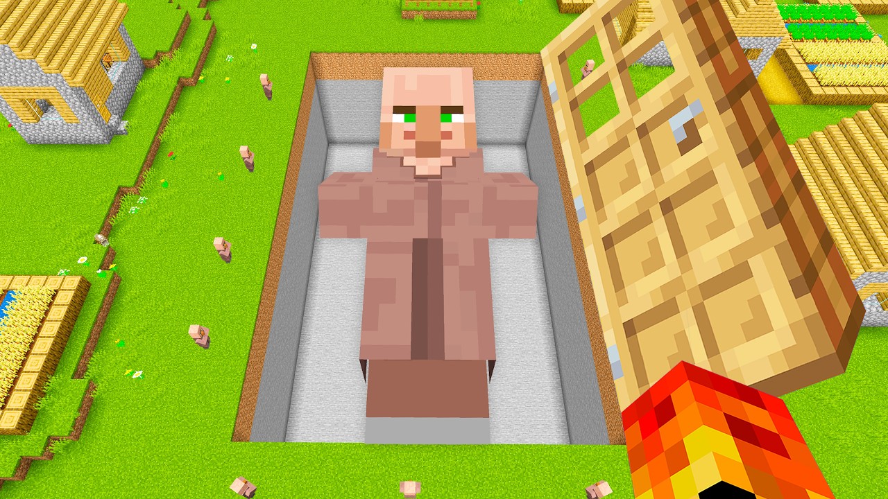 VILLAGER FICOU GIGANTE E ESCONDEU ATRÁS DA PORTA