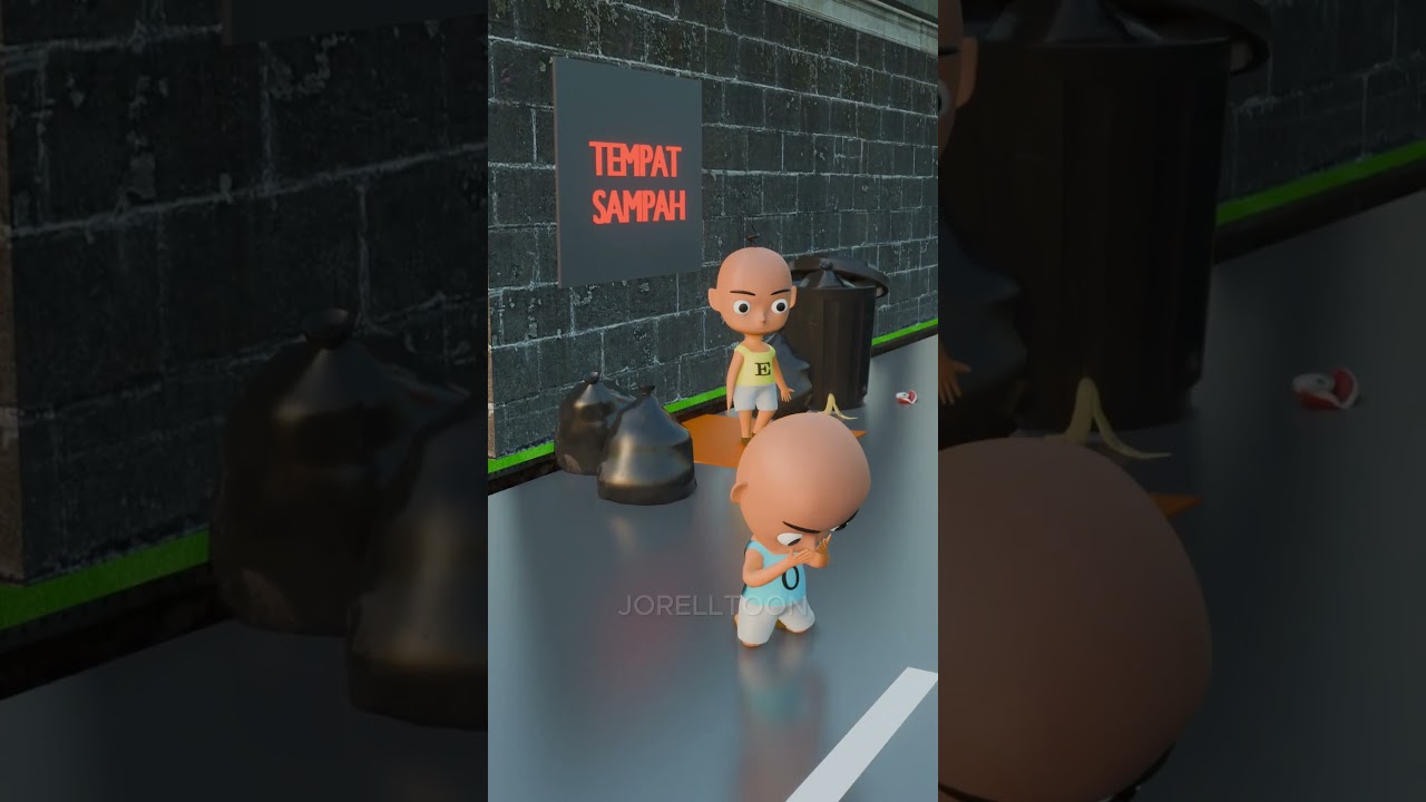 KASIHAN ADEK KANGEN MAMAH!! #jorelltoon #upinipin #shorts #comedy #parody