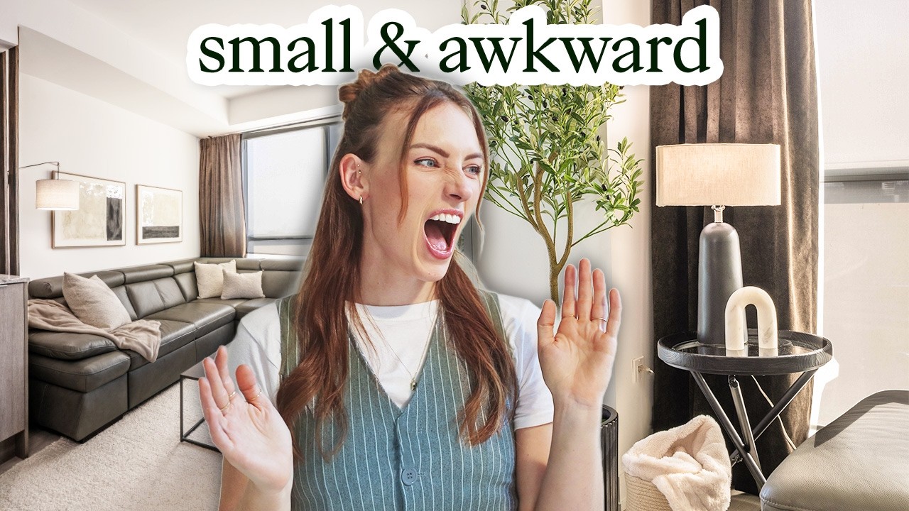 this awkward living room layout made me want to SCREAM | modern & minimalist style