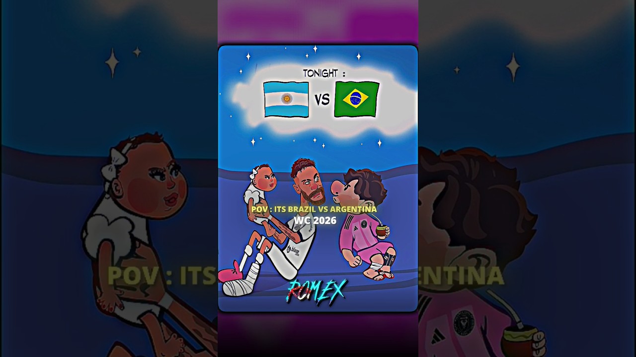 POV it's Argentina vs Brazil 🥶 #football #ronaldo #messi #neymar