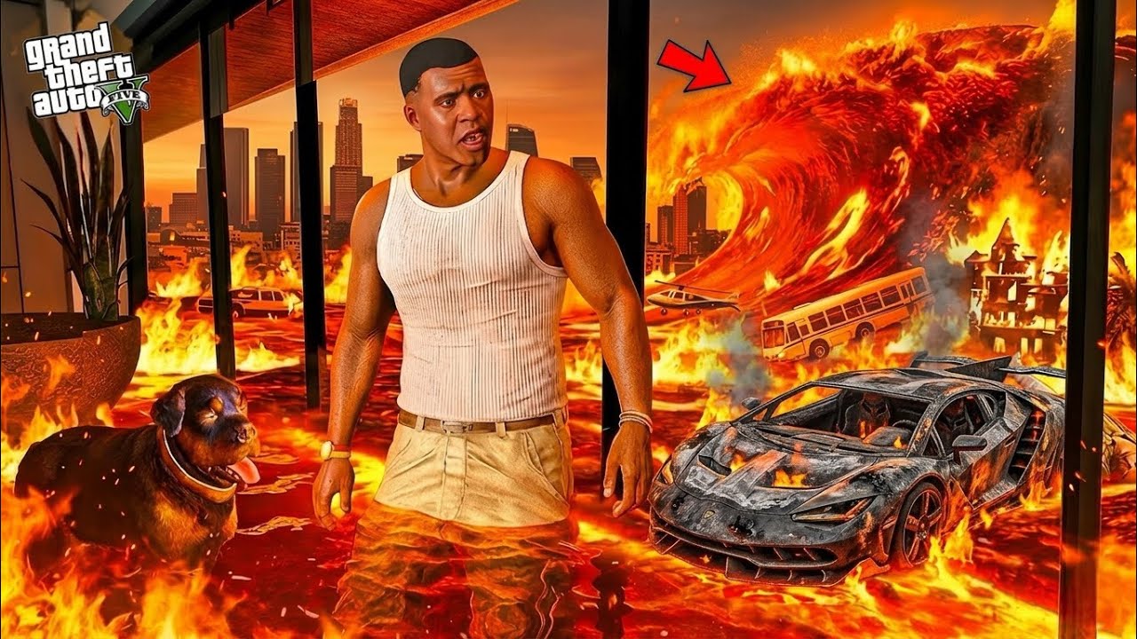 Franklin Surviving The HOTTEST DAY EVER 🔥🥵 in GTA 5 Telugu | Dhanu Dino